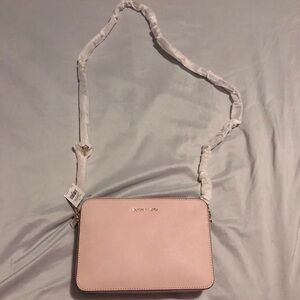 NWT - Michael Kors Light Pink Saffiano Crossbody Bag / Purse - NEW WITH TAGS